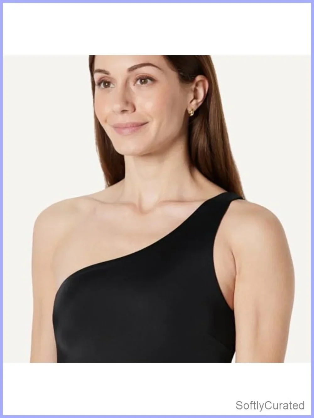 Women's One-Shoulder One-Piece Swimsuit High Leg Cut Built-in Shelf Removable